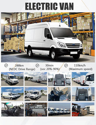 congelador eléctrico eléctrico Van de 73.6kWh Mini Cargo Van 110km/H los 288km Max Range