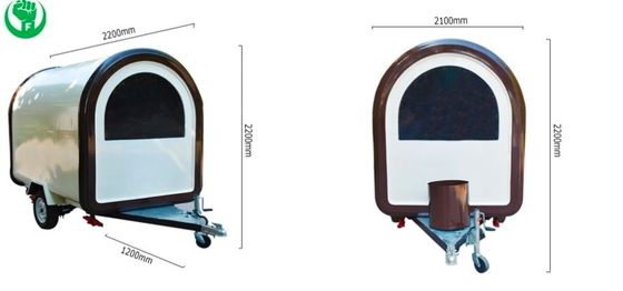 Fábrica de hamburguesas al aire libre Restaurante móvil de comida rápida con cocina de acero inoxidable