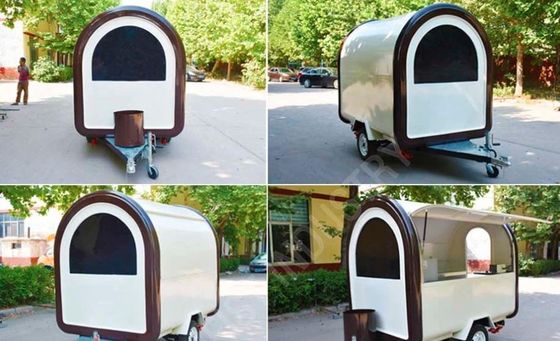 Fábrica de hamburguesas al aire libre Restaurante móvil de comida rápida con cocina de acero inoxidable