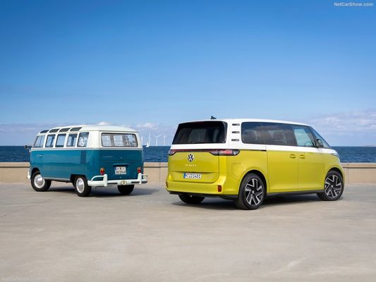VW clásico autocaravana MPV Volkswagen ID Buzz. 2023 robort eléctrico de gran espacio práctico para familias
