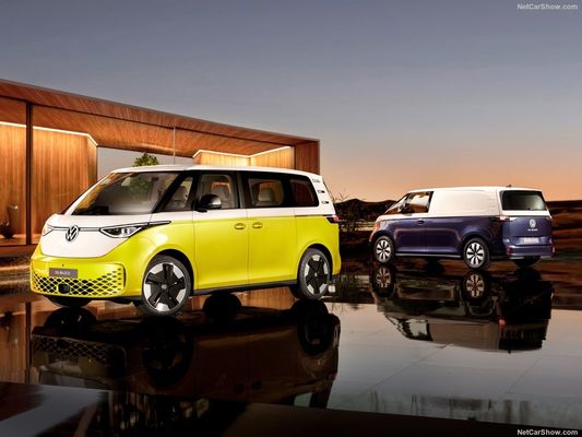 VW clásico autocaravana MPV Volkswagen ID Buzz. 2023 robort eléctrico de gran espacio práctico para familias