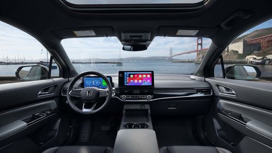 Nuevo automóvil Ev 2024 Honda Prologue EV Crossover con una posición baja y ancha, una distancia entre ejes larga