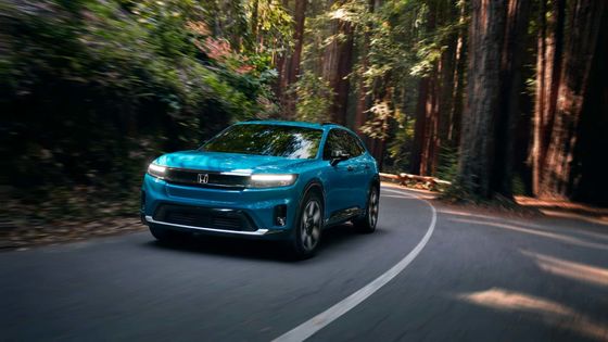 Nuevo automóvil Ev 2024 Honda Prologue EV Crossover con una posición baja y ancha, una distancia entre ejes larga