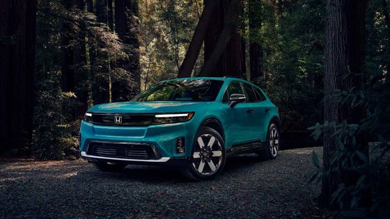 Nuevo automóvil Ev 2024 Honda Prologue EV Crossover con una posición baja y ancha, una distancia entre ejes larga