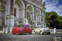 2024 FIAT 500e FWD Mini coches eléctricos con batería de 42kwh con velocidad máxima de 94 mph