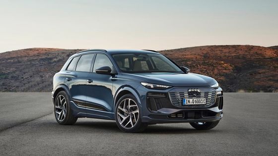 Largo alcance reclamado con carga súper rápida de 270kw y equipo generoso en el Audi Q6e-tron vehículo eléctrico puro de 285kw de potencia