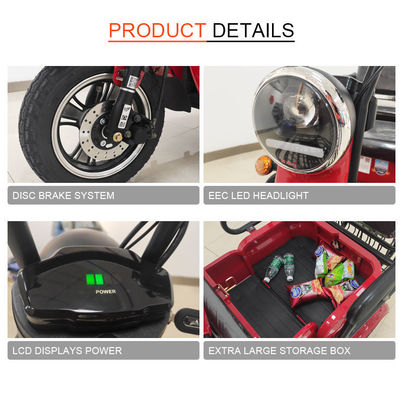 Jinpeng XD 60V Electric Passenger Vehicles 40km Range 3 Wheel Electric Tricycle
